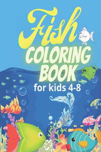 Fish Coloring Book for kids 4-8