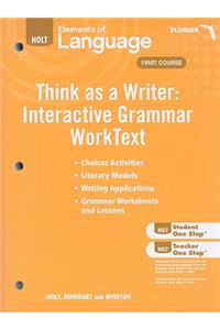 Holt Elements of Language: Think as a Writer Work Test Grade 7