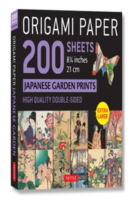 Origami Paper 200 Sheets Japanese Garden Prints 8 1/4 21cm