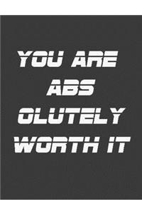 You Are Abs: Gym notebook. 8.5 x 11 size 124 Lined Pages exercise gym journal men women. 2019 Fitness exercise journal.