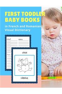 First Toddler Baby Books in French and Romanian Visual Dictionary