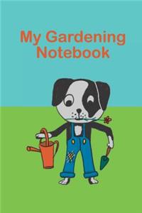 Dog in Dungarees Gardening Notebook