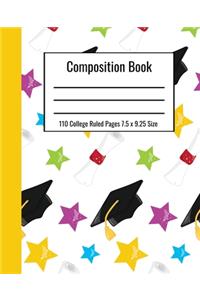 Composition Book 110 College Ruled Pages 7.5 x 9.25 Size