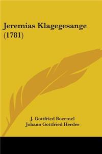 Jeremias Klagegesange (1781)