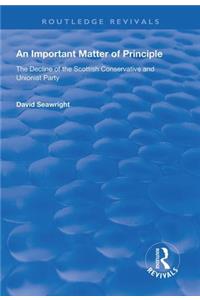 An Important Matter of Principle