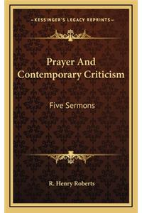 Prayer and Contemporary Criticism