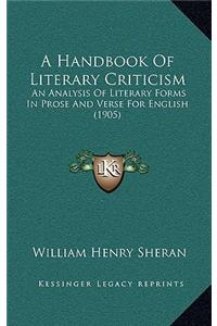 A Handbook of Literary Criticism