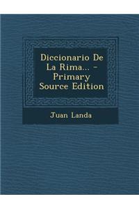 Diccionario De La Rima...