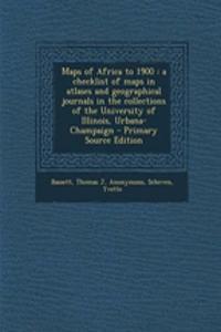 Maps of Africa to 1900