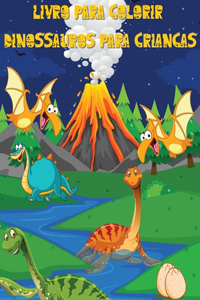 Livro para colorir dinossauros para crianças