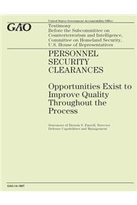 Personal Security Clearances