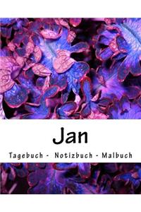 Jan - Tagebuch - Notizbuch - Malbuch