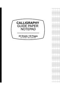 Calligraphy Guide Paper Notebook - White Cover