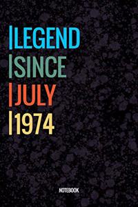 Legend Since July 1975 Notebook