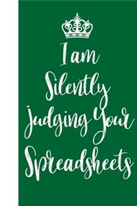 I am Silently Judging Your Spreadsheets