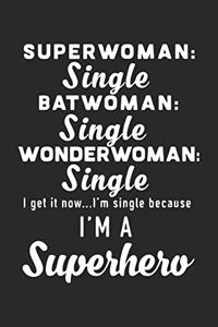 Superwoman single bat woman single wonder woman single i get it now i'm single because i'm a superhero