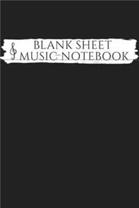 Blank Music Sheet Notebook