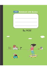 Lined Notebook - Large (8.5x11 inches) - 100 Pages - Green Cover