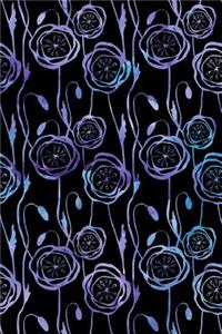 Bullet Journal Notebook Scribbly Watercolor Flowers Pattern 7