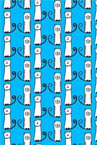 Journal Notebook For Cat Lovers Funny Tall Cats Pattern 3