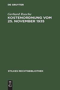 Kostenordnung vom 25. November 1935