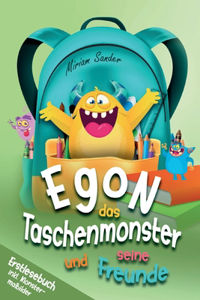 Egon das Taschenmonster und seine Freunde! Erstlesebuch mit monsterstarken Malbildern! 1.Auflage: Ein Lesebuch zum Lesen lernen für Kinder ab 6 Jahren. Interaktives Kinderbuch mit lustigen Monstergeschichten.