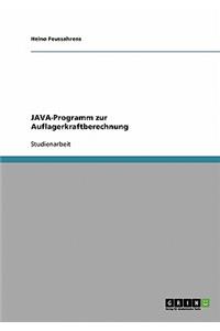 JAVA-Programm zur Auflagerkraftberechnung