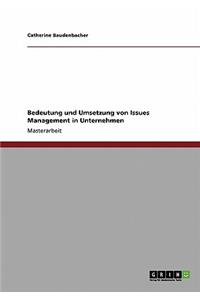 Bedeutung und Umsetzung von Issues Management in Unternehmen