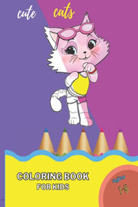cute cats Coloring Book for Kids Ages 1-5