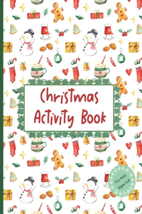 Christmas Activity Book For Kids Ages 4-8