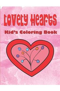 Lovely Hearts Kid's Coloring Book