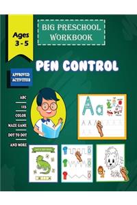 Big Preschool Workbook pen control - Ages 3 - 5