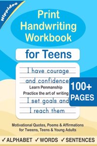 Print Handwriting Workbook for Teens