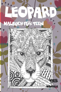Malbuch für Teen - Mandala - Tier - Leopard