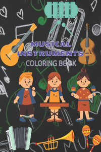 Musical Instruments Coloring Book