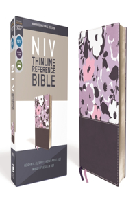 NIV, Thinline Reference Bible, Imitation Leather, Purple, Red Letter Edition, Comfort Print