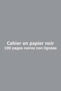 Cahier en papier noir - 100 pages non lignées