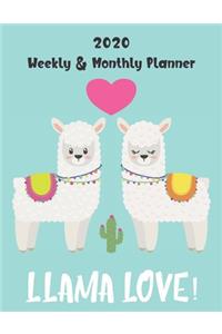 Llama Love 2020 Weekly & Monthly Planner