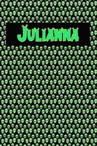 120 Page Handwriting Practice Book with Green Alien Cover Julianna