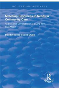 Matching Resources to Needs in Community Care