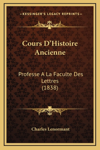 Cours D'Histoire Ancienne