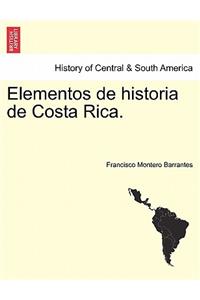 Elementos de historia de Costa Rica.