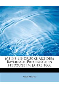 Meine Eindr Cke Aus Dem Bayerisch-Preussischen Feldzuge Im Jahre 1866