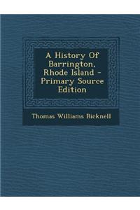 A History of Barrington, Rhode Island