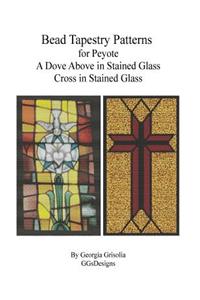 Bead Tapestry Patterns for Peyote A Dove Above in Stained Glass Cross in Staine