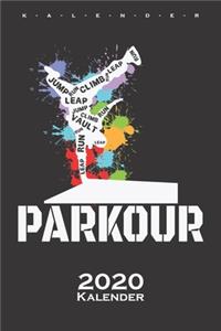 Parkour bunt mit Farbklecks Kalender 2020