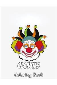 Clowns Coloring Book