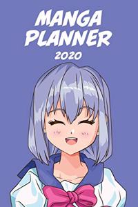 Manga planner 2020 [Purple hair girl ] purple background] [weekly] [6x9]