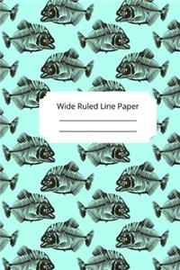 Scary Animals Theme Wide Ruled Line Paper