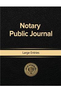 Notary Public Journal Large Entries